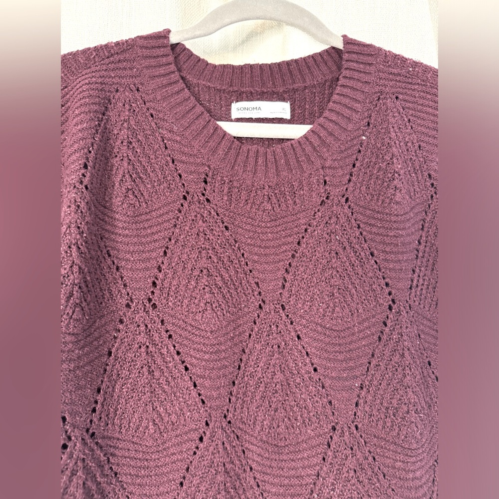 Sonoma purple sweater, size XL. Smoke free home
